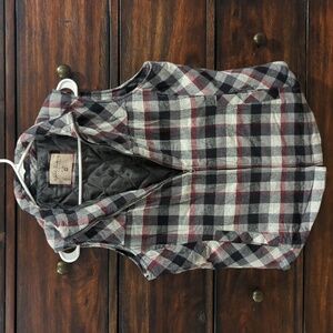 NWOT Quilted, Plaid Vest